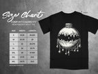 Comfort Colors 1717 t-shirt size chart with width and length measurements.
