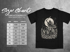 Comfort Colors 1717 heavyweight adult tee size chart with measurements in inches.