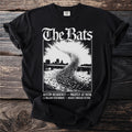 Black t-shirt with "The Bats" text and a graphic of bats over Austin.