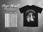 Comfort Colors 1717 garment size chart in inches.