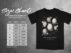Size chart for Comfort Colors 1717 heavyweight adult tee with bird egg illustrations.