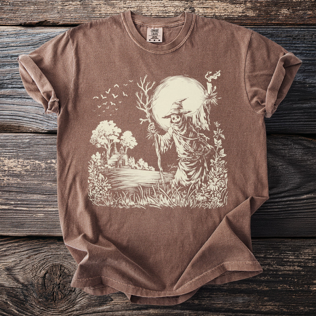 The Skeletal Scarecrow: Torch and Moon