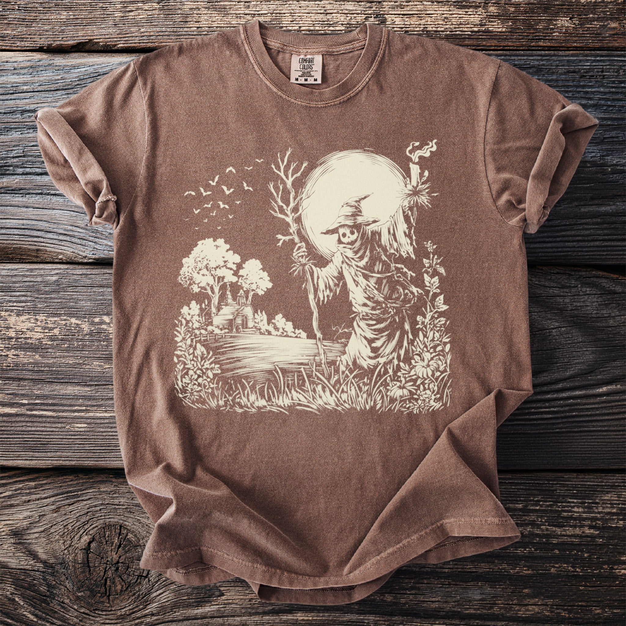The Skeletal Scarecrow: Torch and Moon