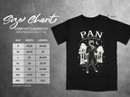 Comfort Colors 1717 heavyweight adult tee size chart with measurements for width and length.