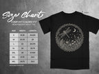 Comfort Colors 1717 heavyweight adult tee size chart with measurements in inches.