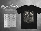 Comfort Colors 1717 heavyweight adult tee size chart with measurements in inches.