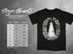 Comfort Colors 1717 heavyweight adult tee size chart with measurements in inches.