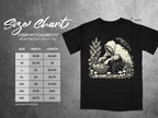 Comfort Colors 1717 heavyweight adult tee size chart with measurements in inches.