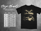 Comfort Colors 1717 heavyweight adult tee size chart. Frog holding coffee graphic.