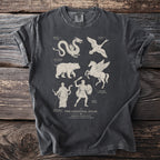 Shirt with "The Celestial Atlas" design featuring constellations of Draco, Cygnus, Ursa Major, Pegasus, Orion, and Ophiuchus.