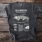T-shirt with Gila Monster illustration and anatomical details.