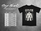 Comfort Colors 1717 garment size chart in inches.