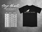 Comfort Colors 1717 adult tee size chart with width and length measurements.