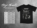 Comfort Colors 1717 garment size chart in inches.