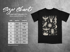 Comfort Colors 1717 adult tee size chart with width and length measurements in inches.