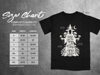 Comfort Colors 1717 size chart for heavyweight adult tee, measured in inches.