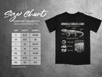 Comfort Colors 1717 garment size chart in inches.