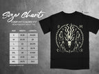 Comfort Colors 1717 heavyweight adult tee size chart with width and length measurements in inches.