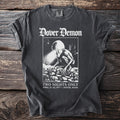 T-shirt with Dover Demon graphic and text "TWO NIGHTS ONLY APRIL 21-22, 1977".