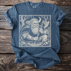 T-shirt with a linocut-style illustration of a bearded man with an axe, labeled "BERSERKER".