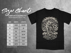 Comfort Colors 1717 heavyweight adult tee size chart with measurements in inches.