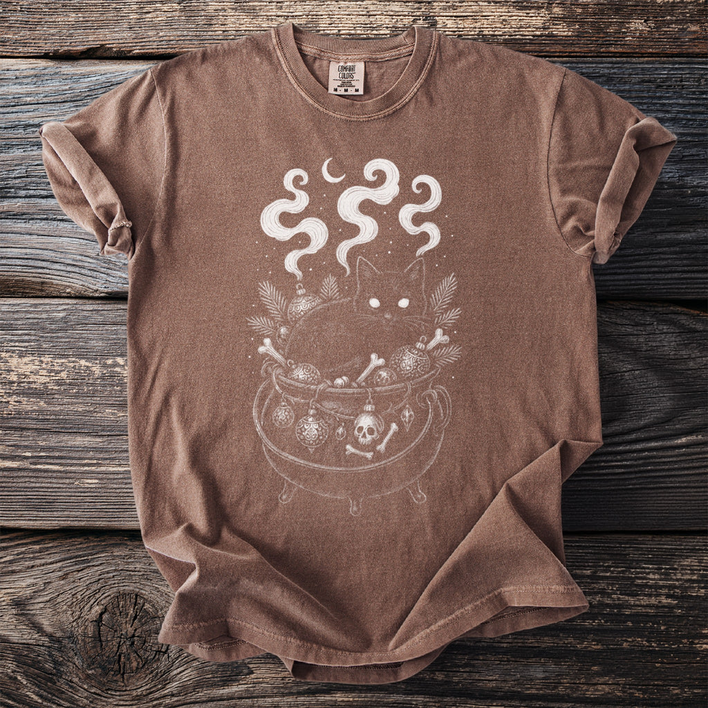 Brown t-shirt with a white