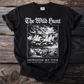 Black t-shirt with "The Wild Hunt Midwinter Sky Tour" graphic and text.