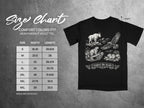 Comfort Colors 1717 heavyweight adult tee size chart with width and length measurements in inches.