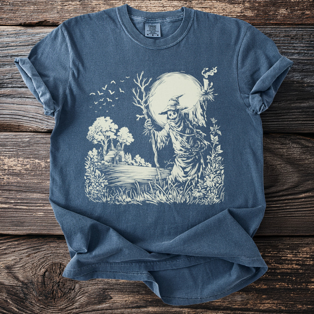 The Skeletal Scarecrow: Torch and Moon