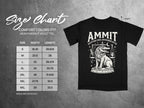 Comfort Colors 1717 garment size chart in inches.