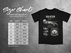 Comfort Colors 1717 garment size chart in inches.