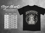 Comfort Colors 1717 size chart for heavyweight adult tees with width and length measurements.