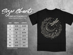 Comfort Colors 1717 size chart for heavyweight adult tees, measured in inches.