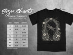 Comfort Colors 1717 heavyweight adult tee size chart with width and length measurements.