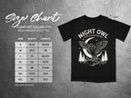 Comfort Colors 1717 garment size chart in inches.