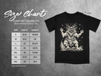 Comfort Colors 1717 heavyweight adult tee size chart with width and length measurements in inches.
