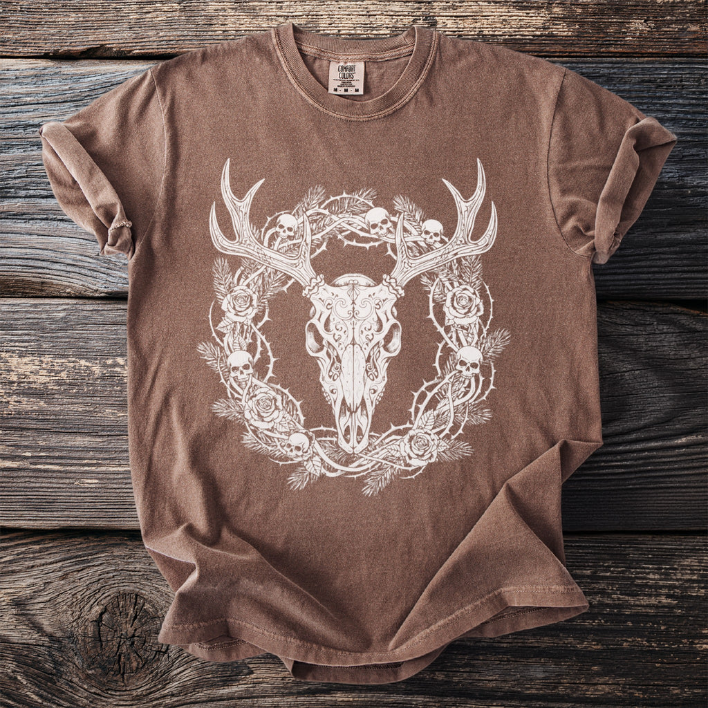 Brown t-shirt with white