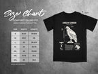 Comfort Colors 1717 size chart with Andean Condor graphic and measurements.