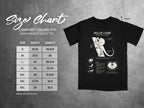 Frilled Lizard size chart for Comfort Colors 1717 heavyweight adult tee.