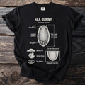 T-shirt with scientific illustration of a sea bunny, Jorunna parva.