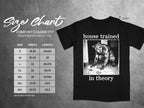 Black t-shirt size chart for Comfort Colors 1717 heavyweight adult tee.