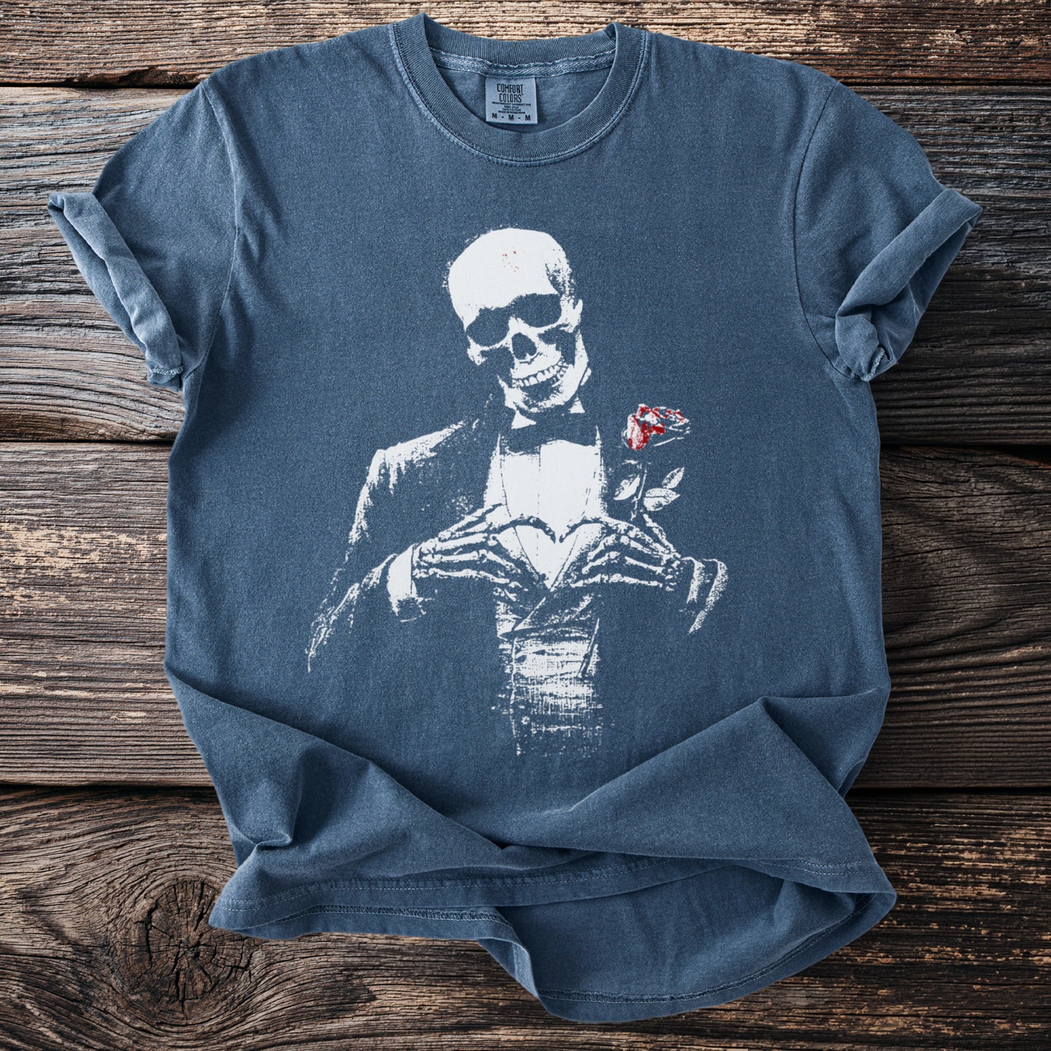 Skeleton Heart Hands: Rose and Tuxedo