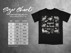 Size chart for Comfort Colors 1717 adult tee with wildlife graphic and text "respect the locals".