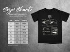 Comfort Colors 1717 garment size chart in inches.