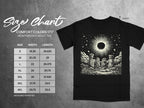 Comfort Colors 1717 heavyweight adult tee size chart with width and length measurements in inches.