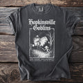 Hopkinsville Goblins graphic tee with text "One Night Engagement Kelly, Kentucky Aug. 21-22, 1955".