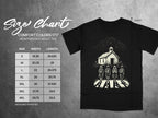 Comfort Colors 1717 heavyweight adult tee size chart in inches.