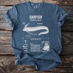 Shirt with OARFISH diagram, scientific name, and biological details.