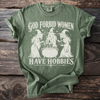 Green shirt with white graphic