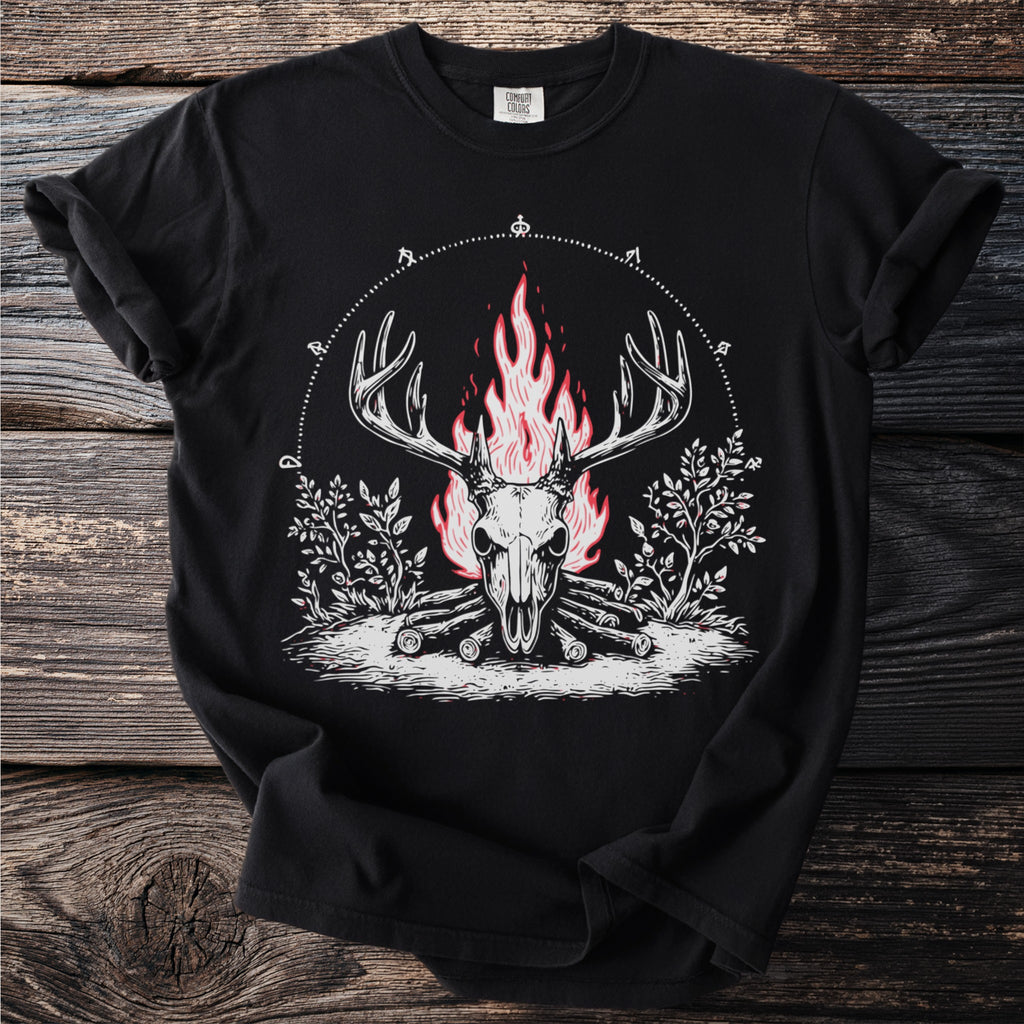 Burning Stag Skull